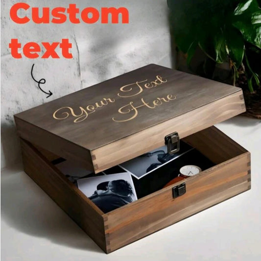 Custom Personalized Engraved Wooden Keepsake Box